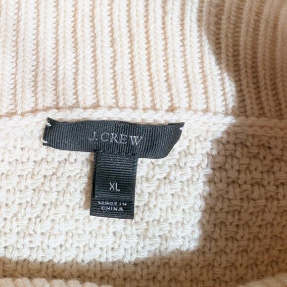 NWOT J Crew Embellished Cable Knit Ruffle Sweater - Picture 8 of 12